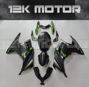 Matt Black And Green Kawasaki Ninja300 Fairing 01