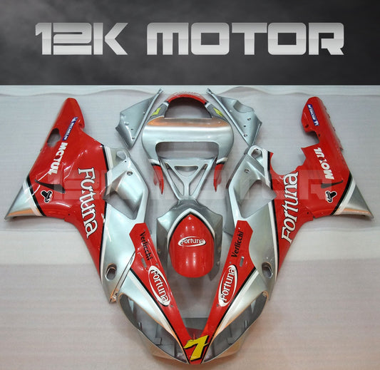 Red Silver 2000 - 2001 Yamaha YZF R1 Fairing 01