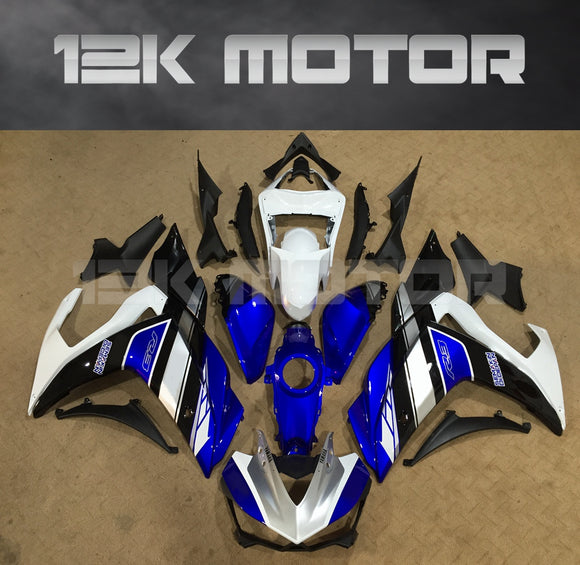 2015 Custom R3 Blue and Silver Fairing For Yamaha YZF-R3 2015-2017 Aftermarket fairing ...