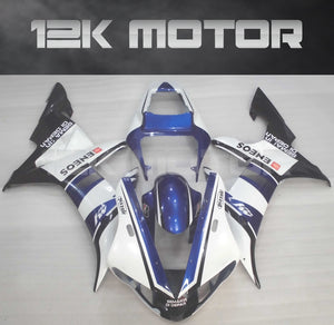 White Blue Fairing For Yamaha YZF R1 Fairing 01