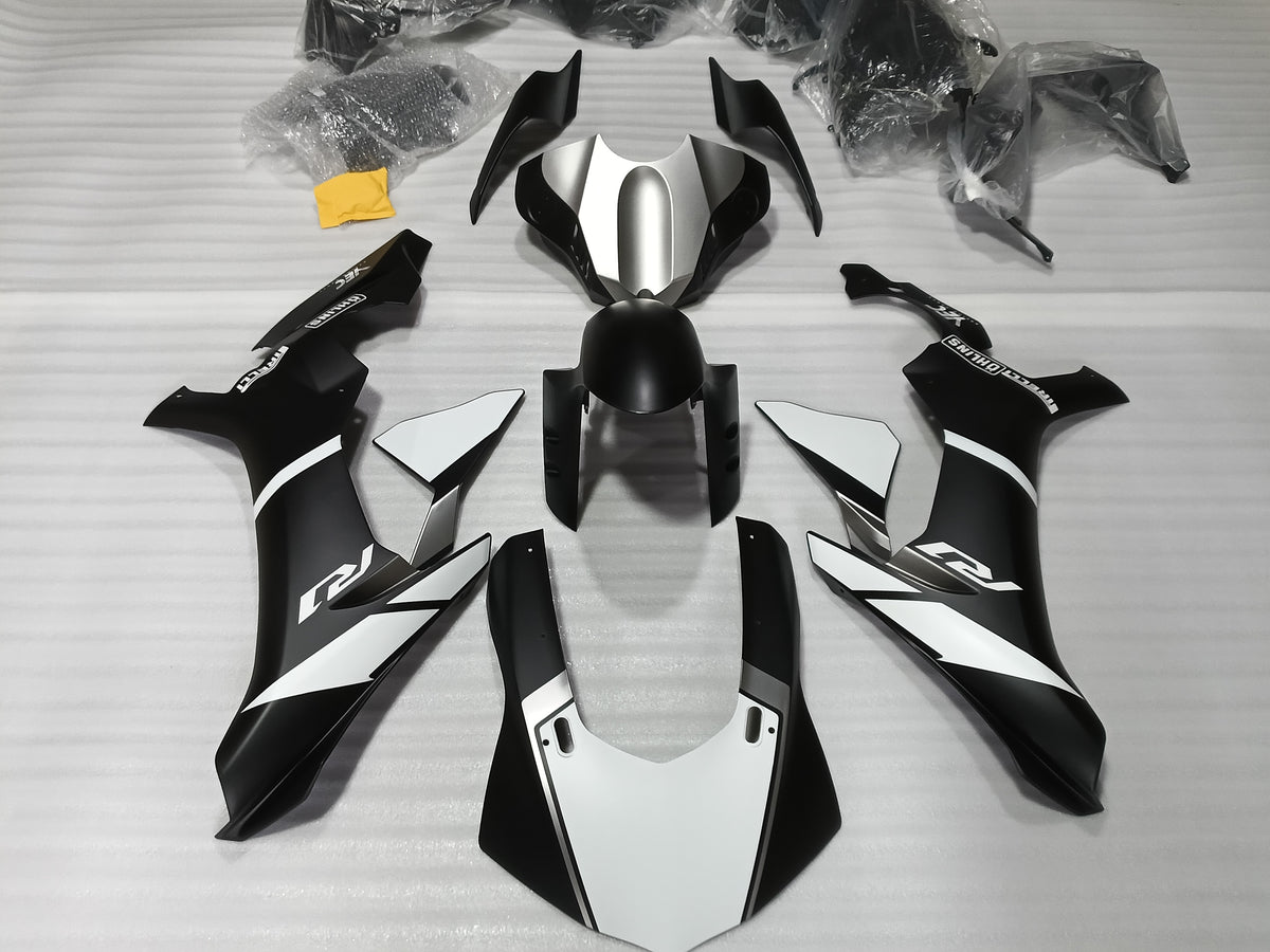 ---AU STOCKING---Matt Black White Fairing Kit For Yamaha R1 2015-2019