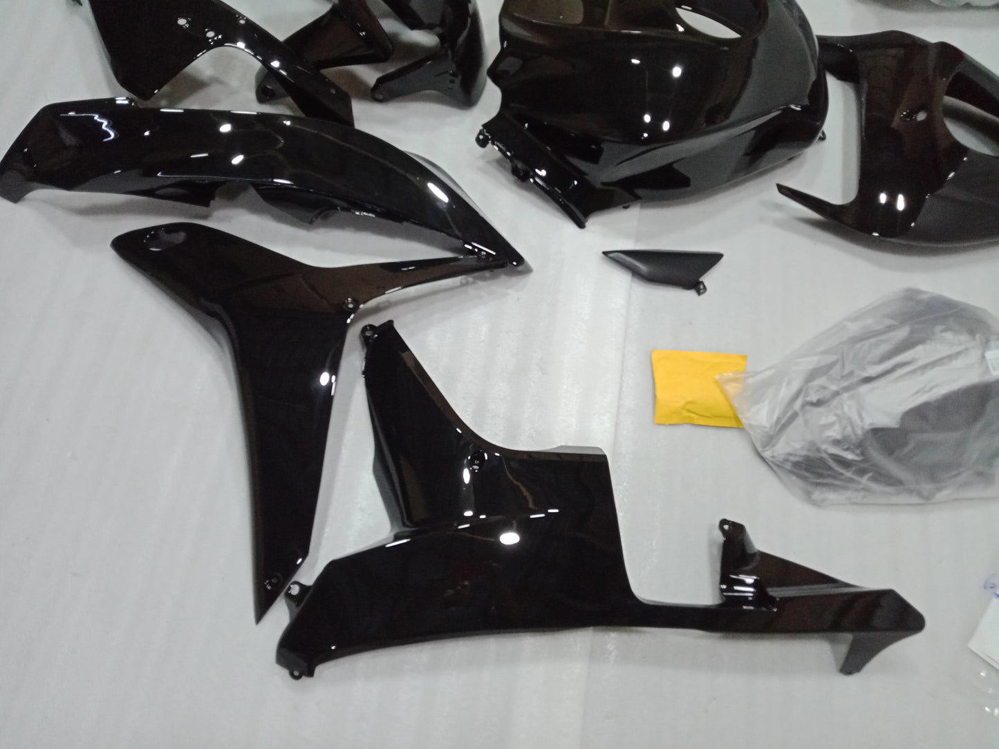 ---AU STOCKING---Gloss Black Fairing Kit For Honda CBR600RR 2007 2008