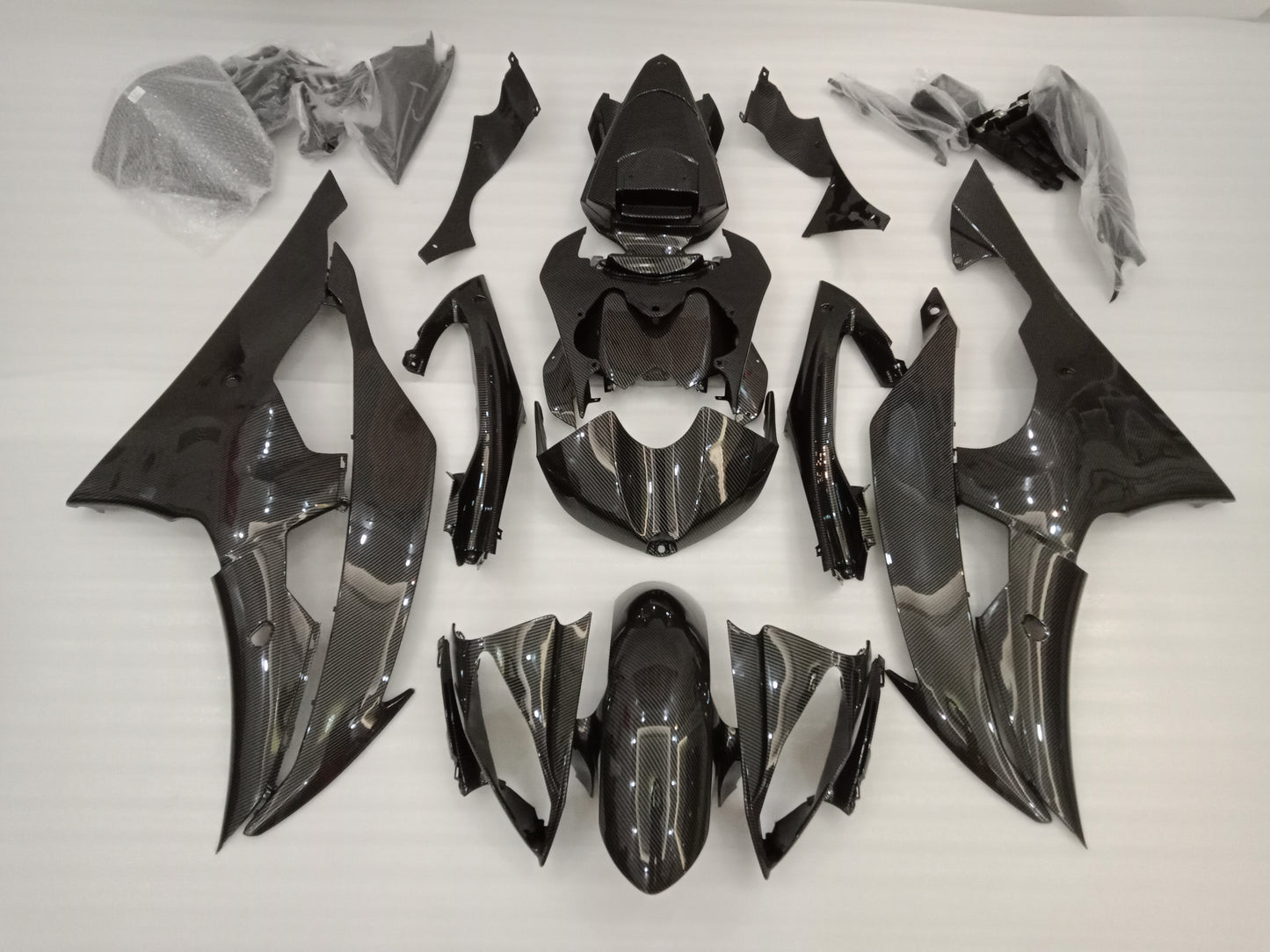 ---AU STOCKING--- Carbon Fiber Style Fairing Kit For Yamaha R6 2008-2016