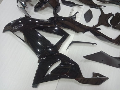 ---AUSTOCKING---Kawasaki ZX-6R 2013 - 2018 Gloss Black Fairing Kit With Cowl