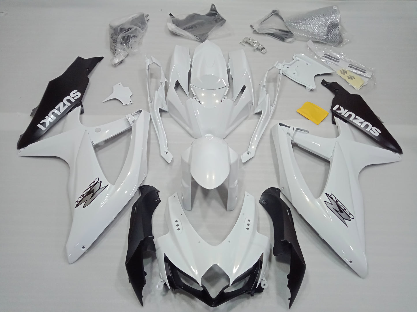 ---AU STOCKING---Fit Suzuki GSX-R 600 GSX-R 750 2008 2009 2010 Pearl White Fairing Kit