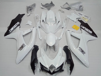 ---AU STOCKING---Fit Suzuki GSX-R 600 GSX-R 750 2008 2009 2010 Pearl White Fairing Kit