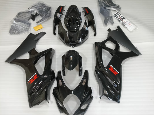 ---AU STOCKING---Fit Suzuki GSXR GSX-R 1000 2007 2008 Plain Gloss Black Fairing Kit
