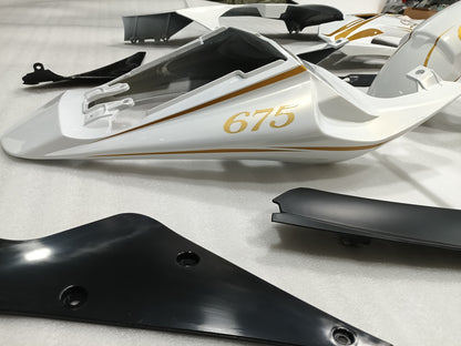 Gold Pearlescent White Fairing Kit For Triumph Daytona 675R 2006 2007 2008