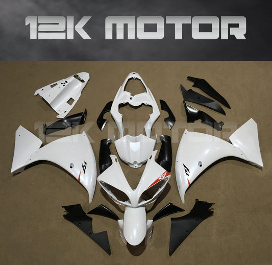 plain white Yamaha R1 Fairing 01