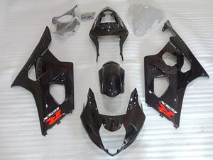 ---AU STOCKING---Gloss Black Fairing Kit For Suzuki GSXR GSX-R 1000 2003 2004