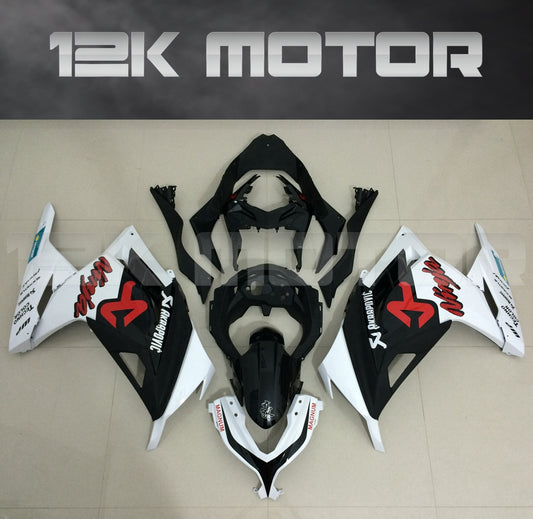 Ninja 300 2013 - 2017 White Black Fairings