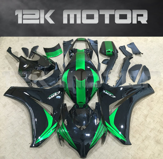 HONDA CBR1000RR 2008 2008 2010 2011 Black and Green Fairing Kit