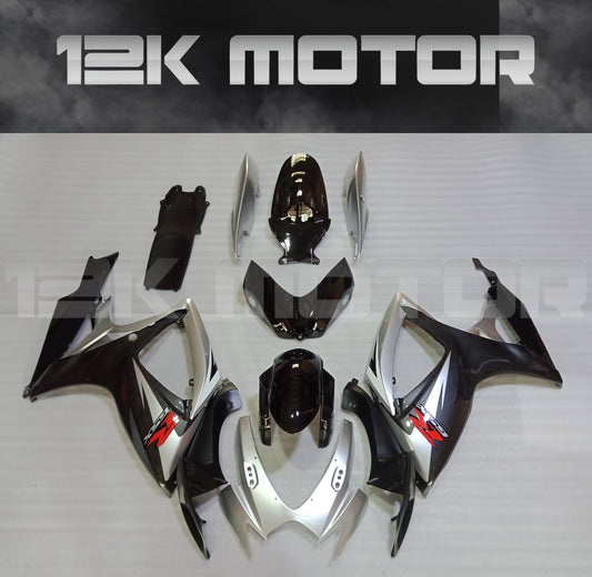 Silver and Black Fairing Fit For SUZUKI GSXR 600/750 2006 2007 Aftermarket Fairing Kit