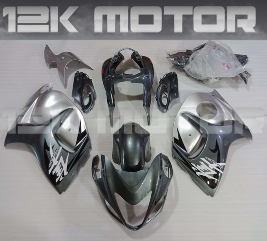 Grey Silver Fairing Kit For SUZUKI Hayabusa GSX1300R 2008-2019