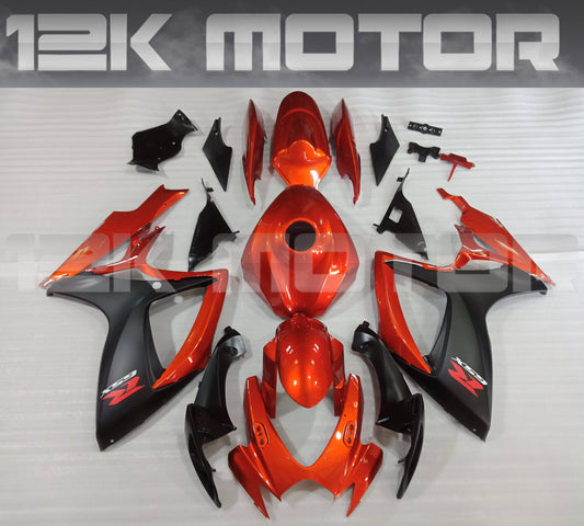 Orange and Matt Black Fairing Fit For SUZUKI GSXR 600/750 2006 2007 Aftermarket Fairing Kit