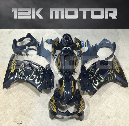 Fairings for Ninja 250 EX250 2008 2009 2010 2011 2012 Fairing Kits Black Flame