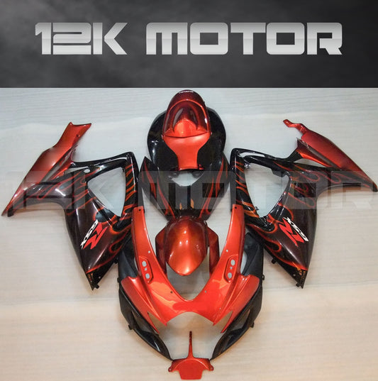 Flame Fairing Fit For SUZUKI GSXR 600/750 2006 2007 Aftermarket Fairing Kit