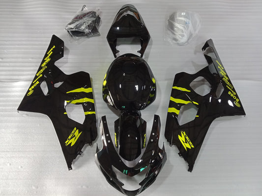 ---AU STOCKING---Black Fairing Kit For Suzuki GSX-R 600 GSX-R 750 2004 2005 With Tank Cover