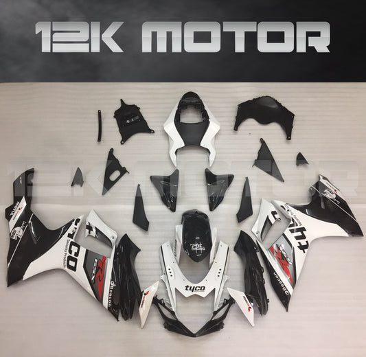 Tyco Black White Fairing Kit for 2011 to 2023 SUZUKI GSXR 600 GSX-R750