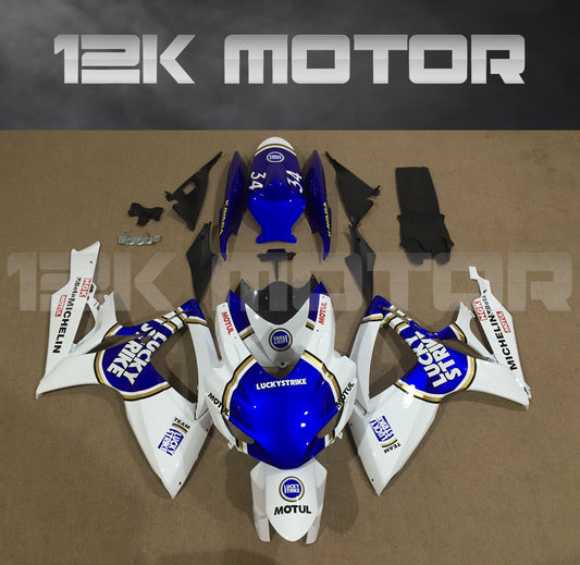 Blue Luck Strike Fairing Fit For SUZUKI GSXR 600/750 2006 2007 Aftermarket Fairing Kit