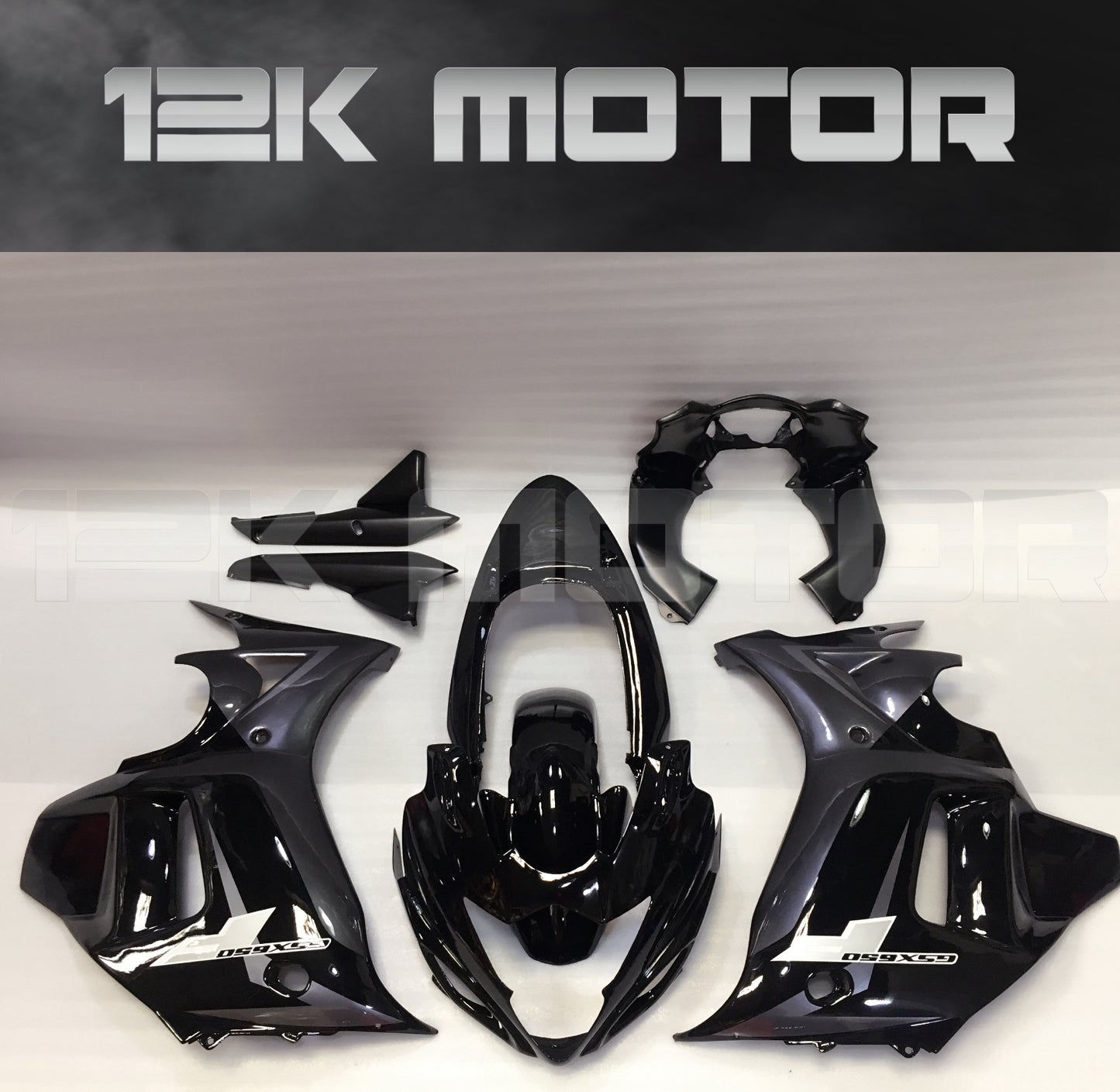 SUZUKI GSX650F 2008-2013 Black and Silver Fairing