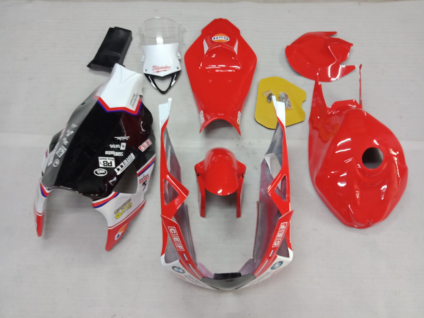 BMW S1000RR Race Fairing Kit Fiberglass 2009 2010 2011 Milwaukee