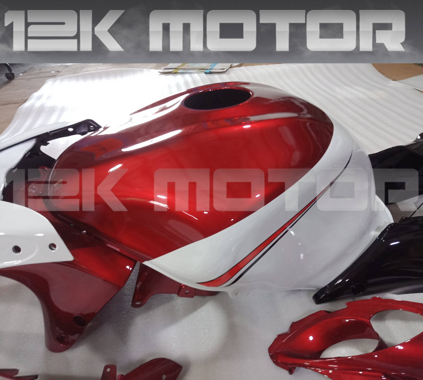 White Red Color Fairing Kit For 2008-2019 SUZUKI Hayabusa GSX1300R