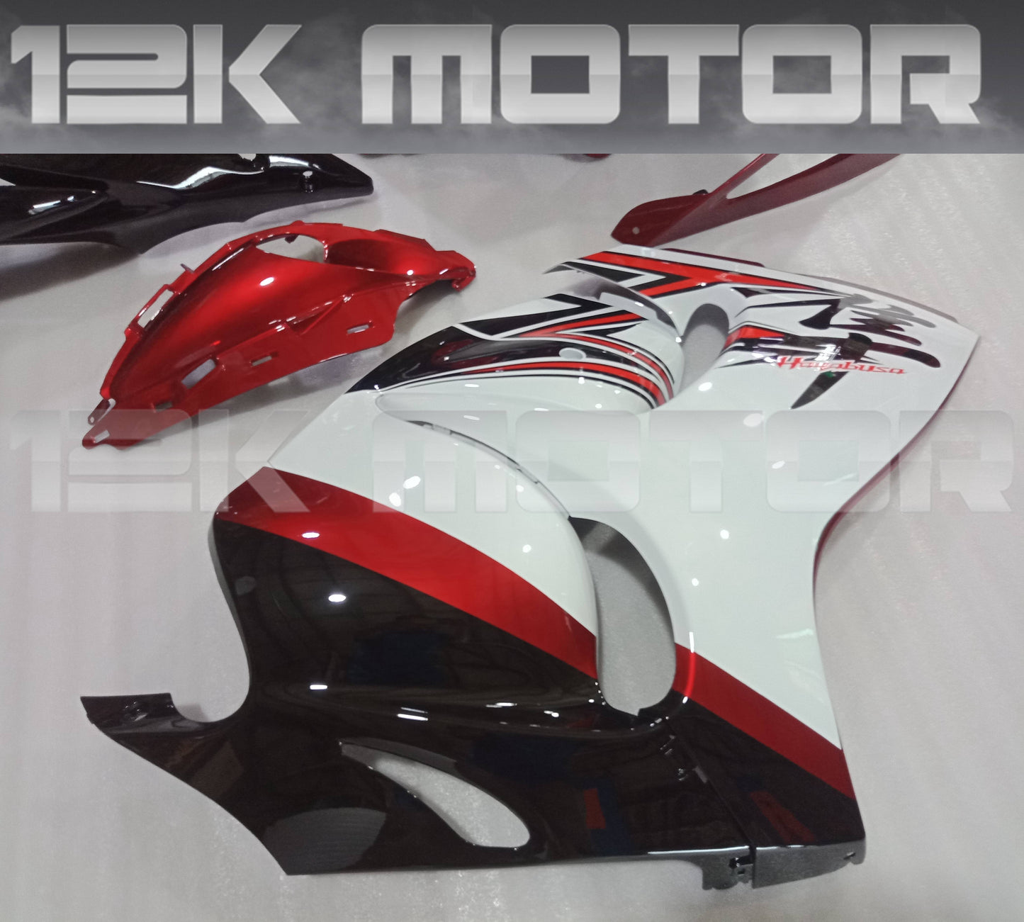 White Red Color Fairing Kit For 2008-2019 SUZUKI Hayabusa GSX1300R