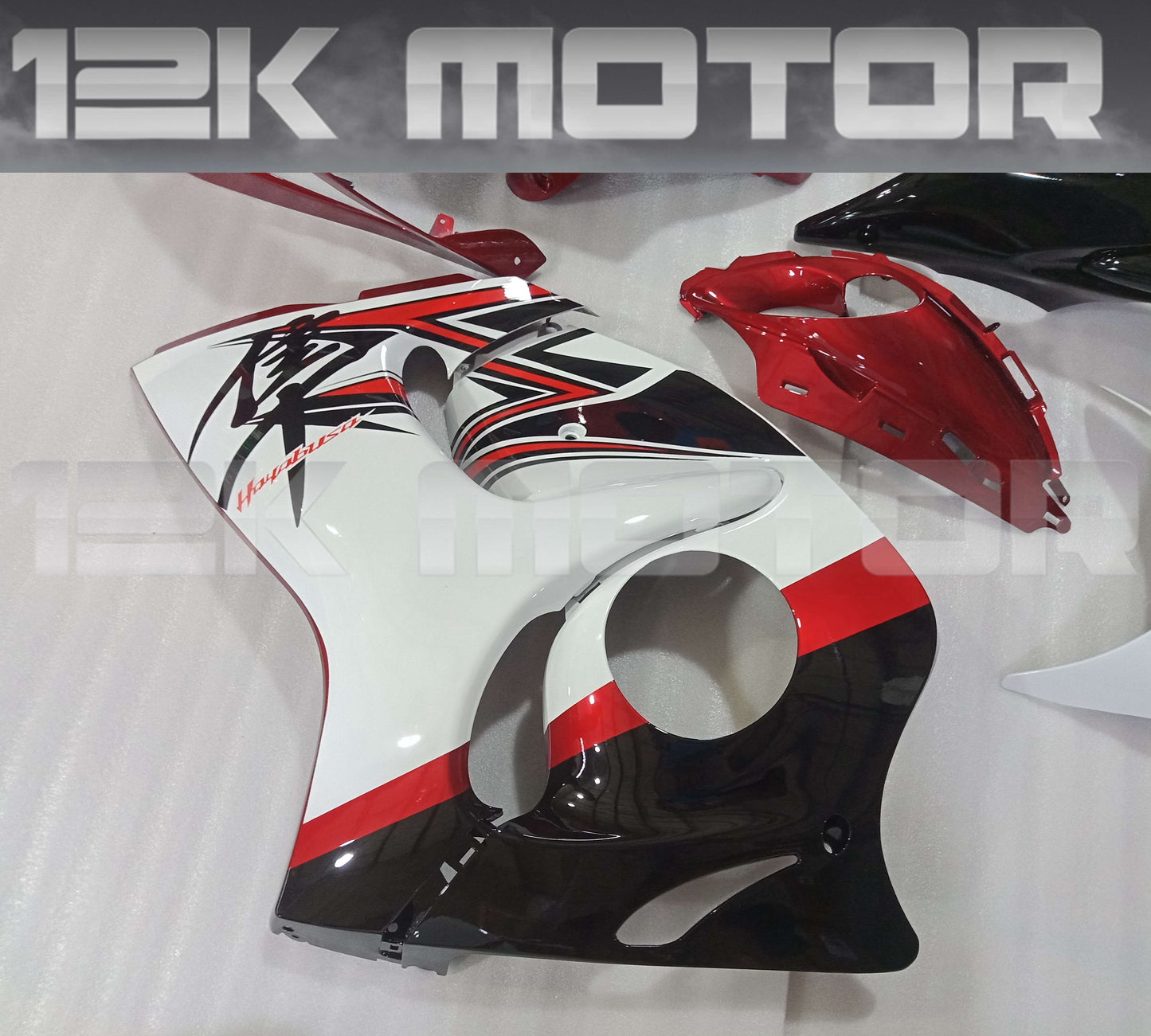 White Red Color Fairing Kit For 2008-2019 SUZUKI Hayabusa GSX1300R