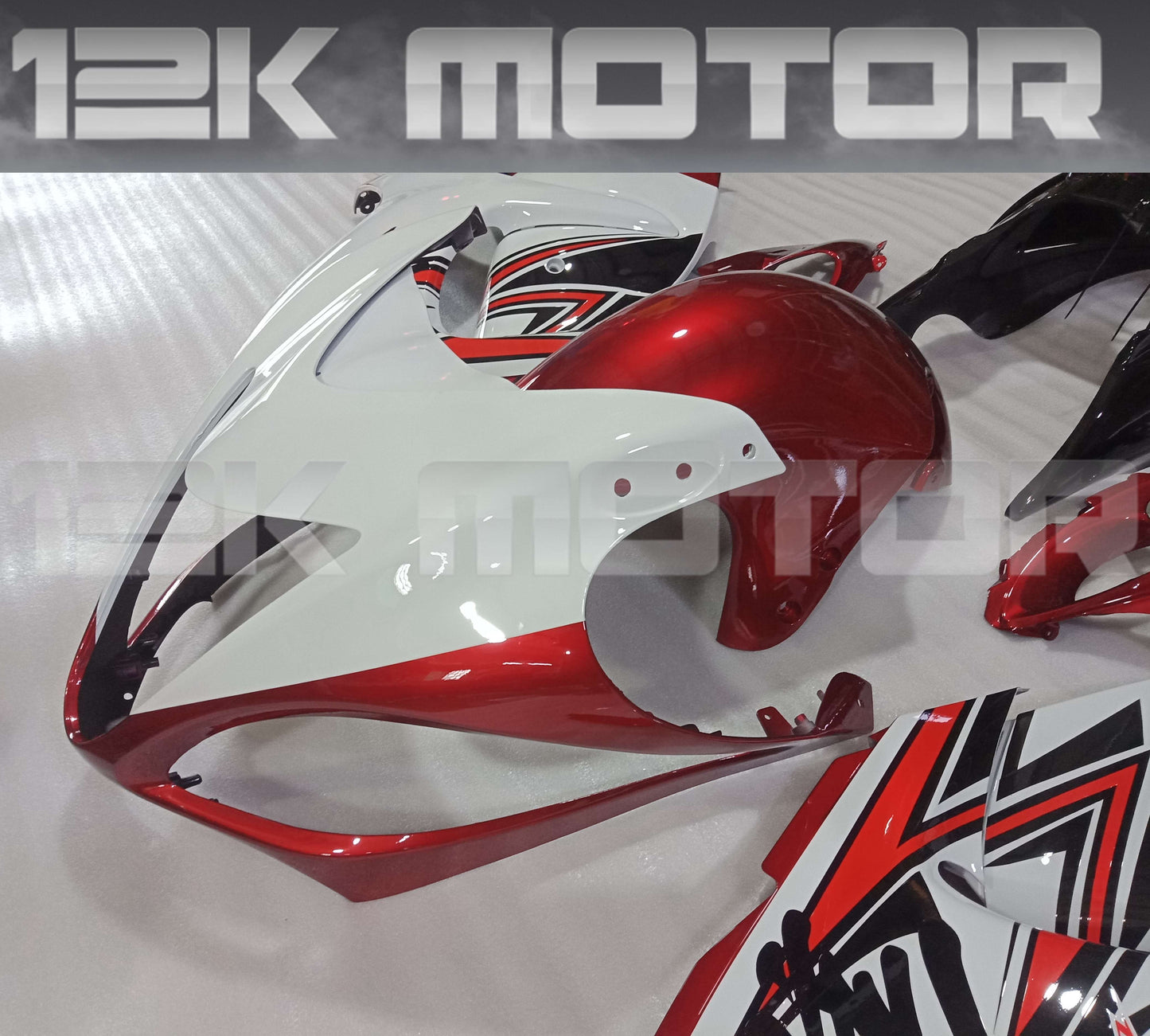 White Red Color Fairing Kit For 2008-2019 SUZUKI Hayabusa GSX1300R