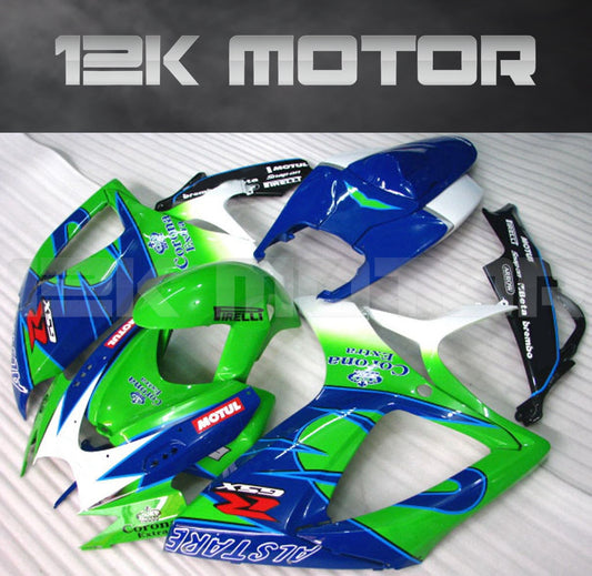 Green and Blue Fairing Fit For SUZUKI GSXR 600/750 2006 2007 Aftermarket Fairing Kit