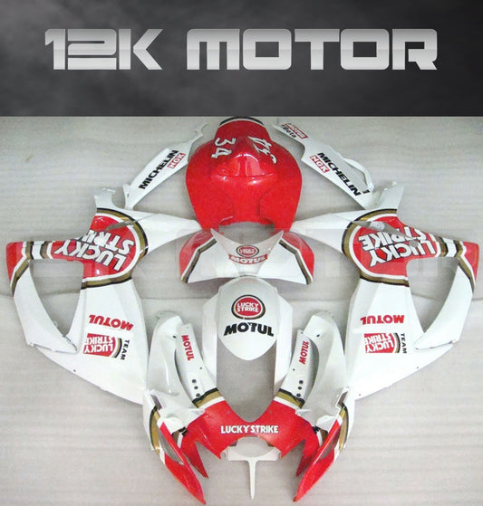 Red Lucky Strike Fairing Fit For SUZUKI GSXR 600/750 2006 2007 Aftermarket Fairing Kit