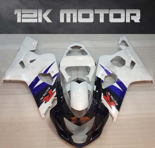 Black and White Fairing  Fit For SUZUKI GSXR 600/750 2004 2005 Aftermarket Fairing Kit