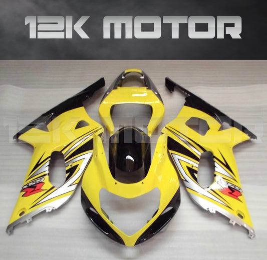 Yellow Silver Design Fairing Fit For SUZUKI GSXR 600/750 2000-2003 Aftermarket Fairing Kit