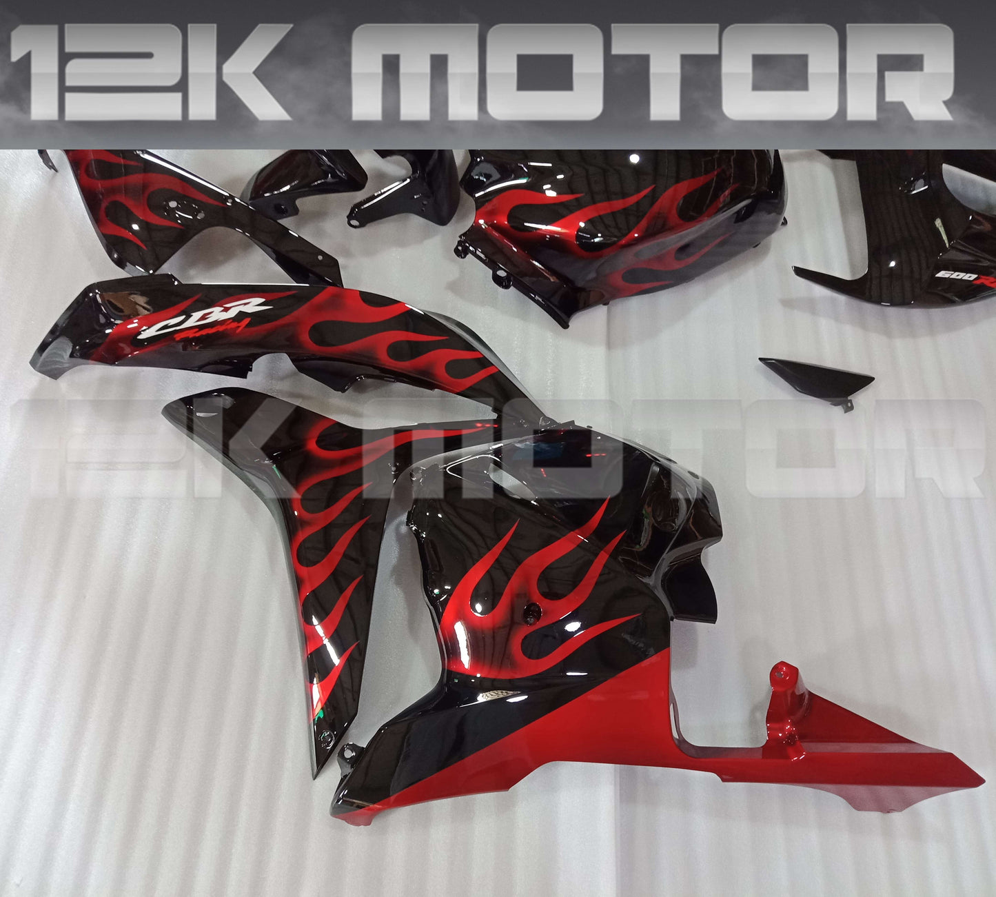 Red Flame Fairing fit HONDA CBR600RR 2009 2010 2011 2012