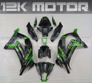 Matt Black Monster Scheme Kawasaki ZX10R Fairing Kit 2011 2012 2013 2014 2015