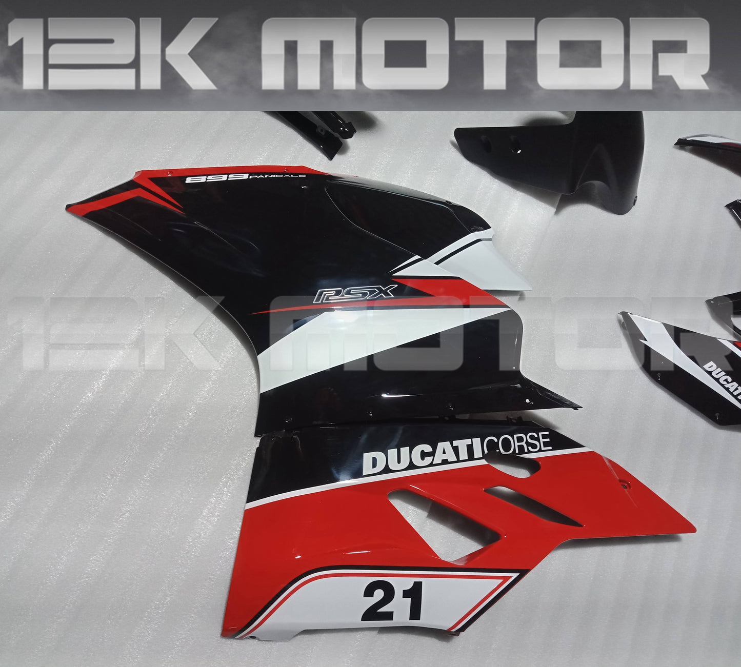 Special Black Red Design For Ducati 899 1199  Fairing Kit