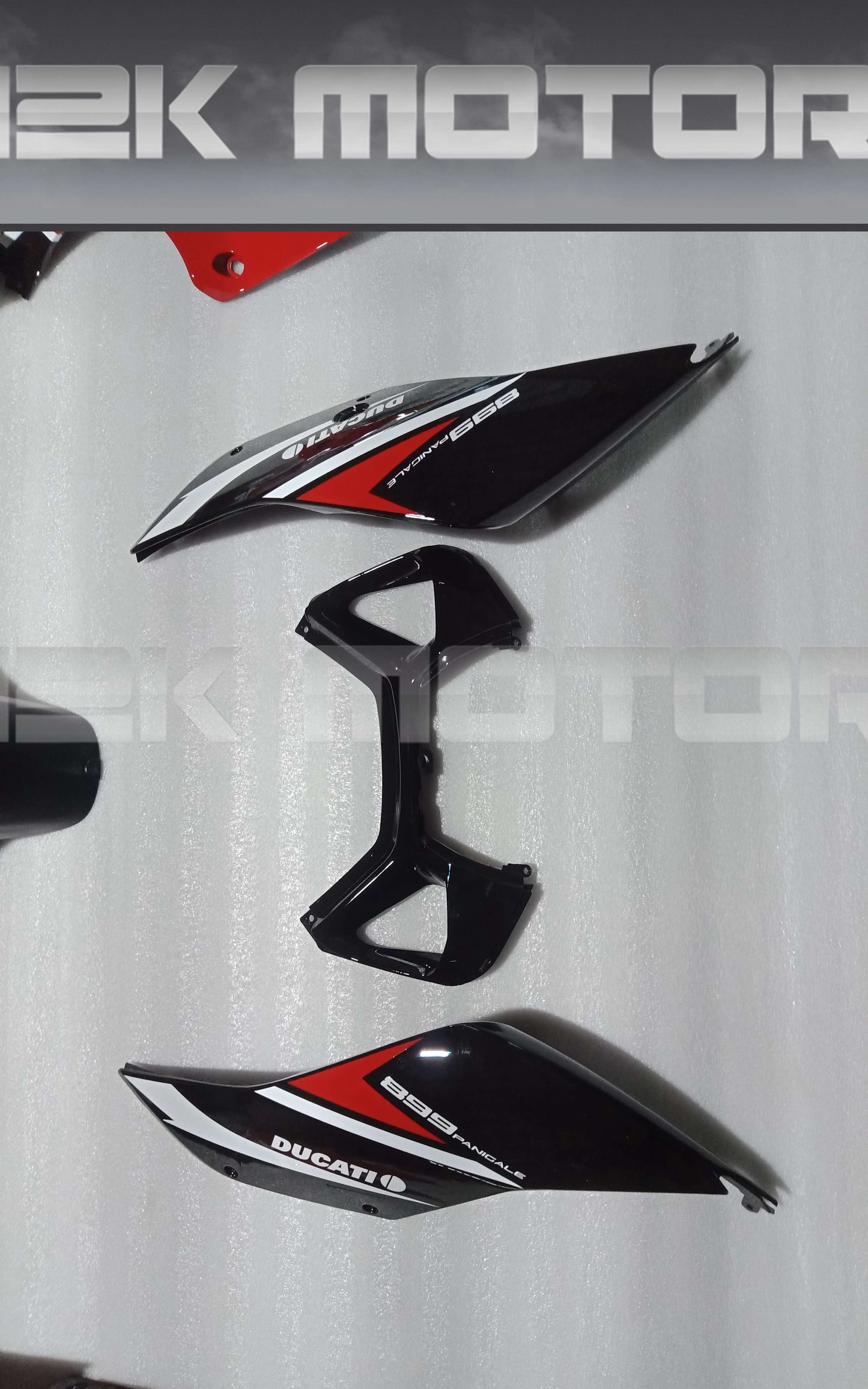 Special Black Red Design For Ducati 899 1199  Fairing Kit
