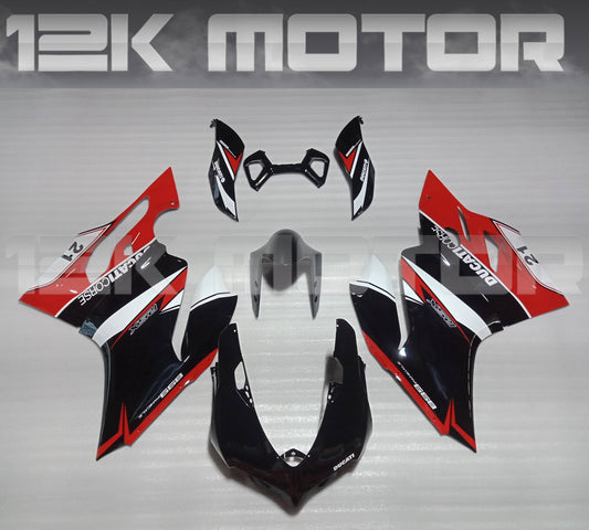 Special Black Red Design For Ducati 899 1199  Fairing Kit