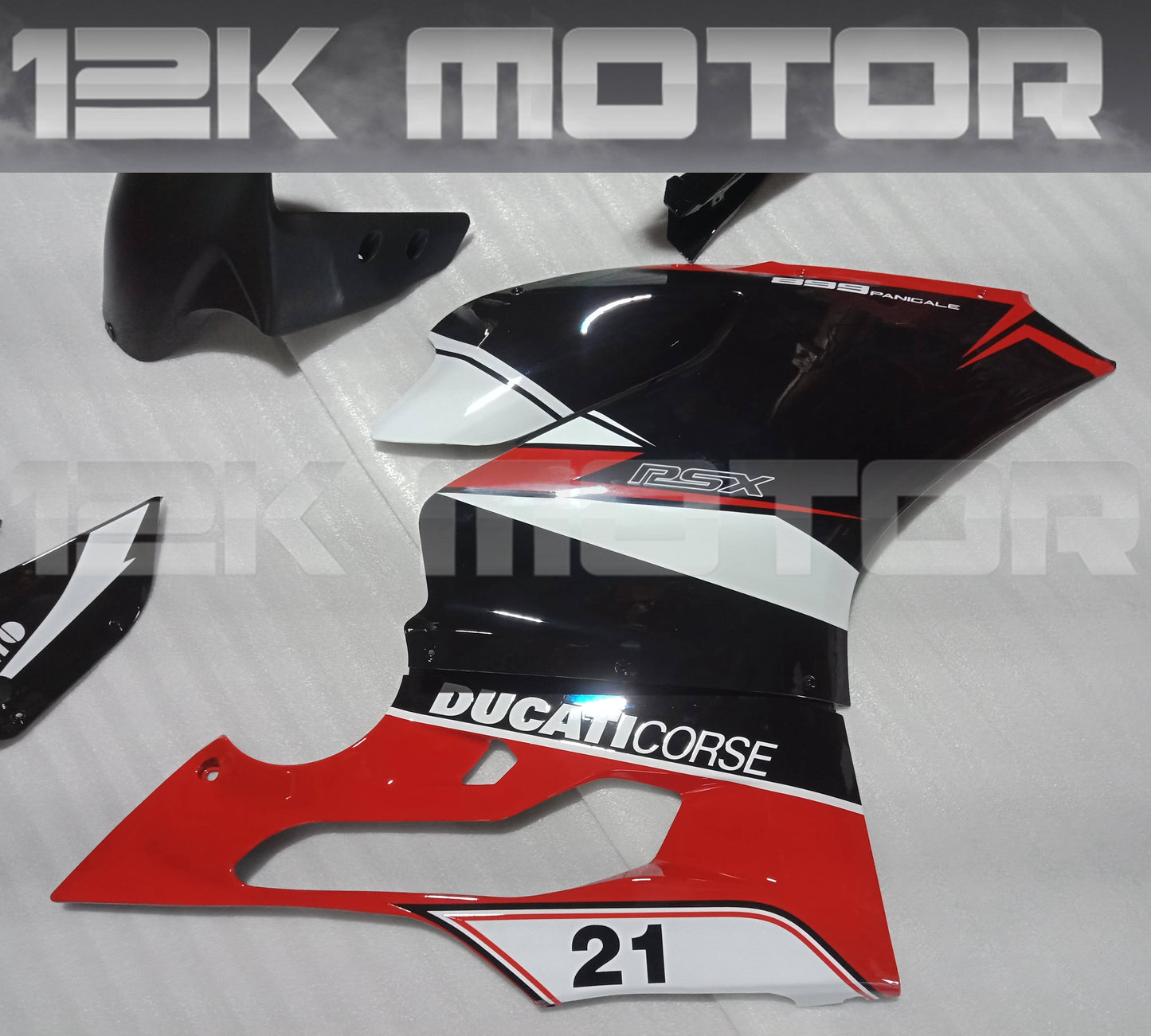 Special Black Red Design For Ducati 899 1199  Fairing Kit