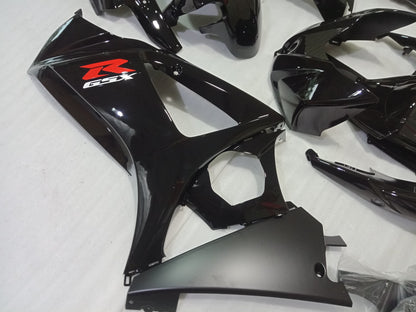 ---AU STOCKING---Fit Suzuki GSXR GSX-R 1000 2007 2008 Plain Gloss Black Fairing Kit
