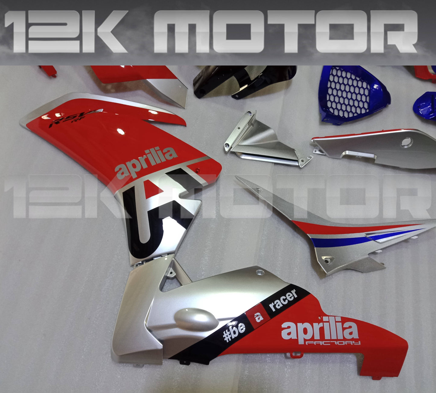 Blue Red Silver Fairing Kit For Aprilia RSV4 2009 - 2019