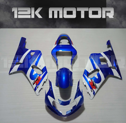 Blue White Fairing Kit For SUZUKI GSXR 600 750 2000 2001 2002 2003
