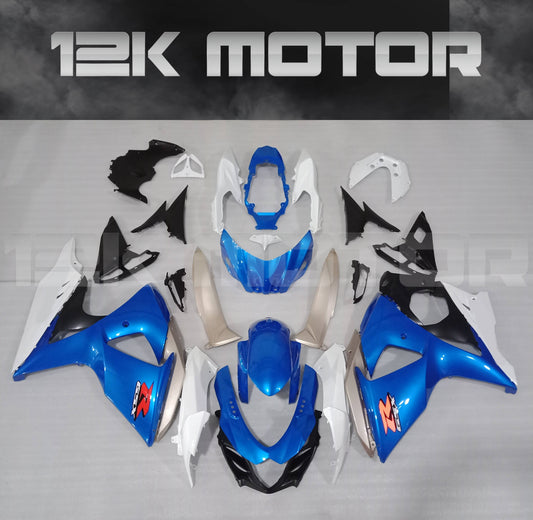 Factory Blue White Design Fairing kit for SUZUKI GSXR1000 2009 - 2016