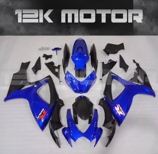 Blue Scheme Fairing Kit For SUZUKI GSXR 600 GSX-R 750 2006 2007