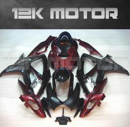 Dark Red Fairing Fit For SUZUKI GSXR 600/750 2006 2007 Aftermarket Fairing Kit