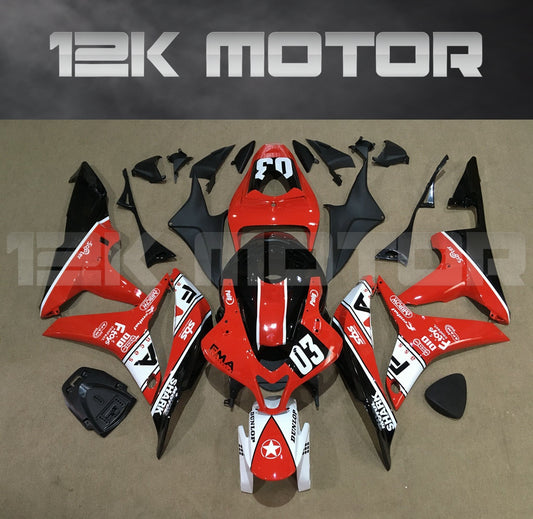 Red Black Fairing kits  Fit for HONDA CBR600RR 2007 2008 Aftermarket Fairing Kit