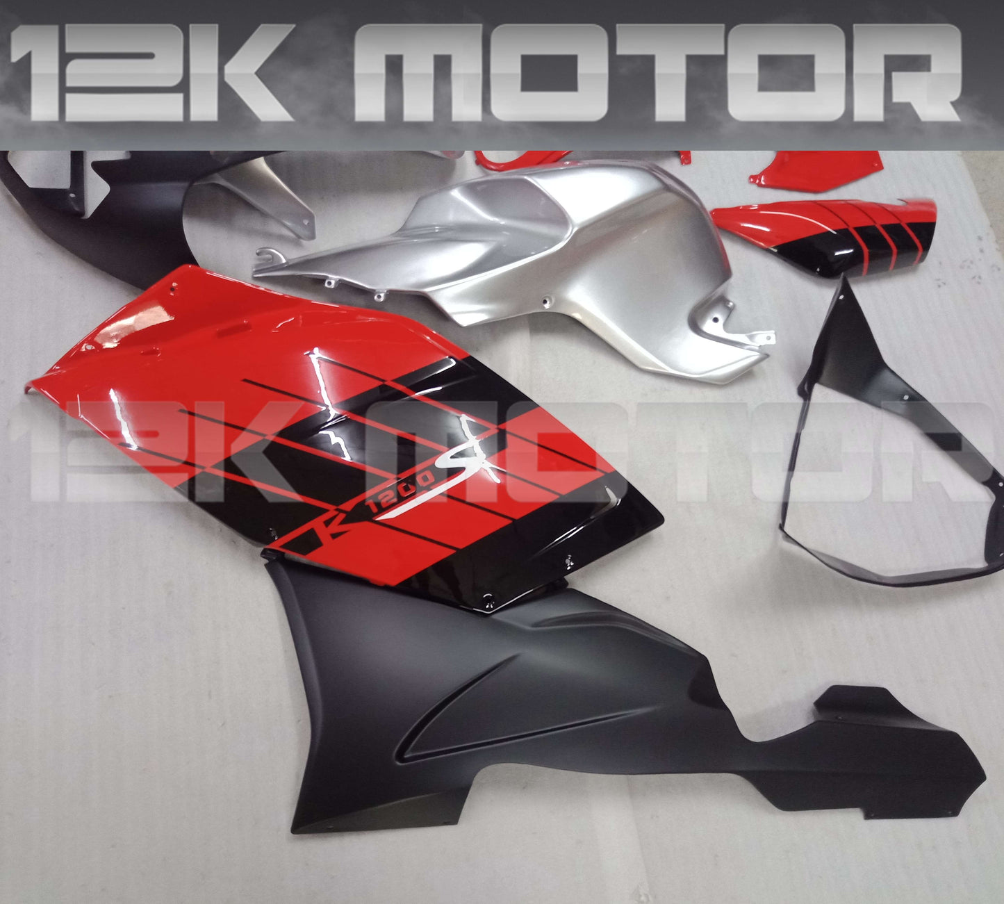 Red Black Silver Fairing Kit For BMW K1200S K1200 2005 2006 2007 2008