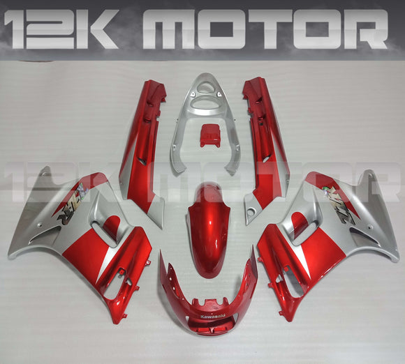 Fit For KAWASAKI ZZR250 Red Silver Fairing Kit