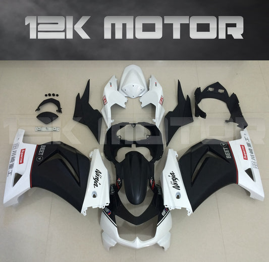 Black White BEET Fairings for Ninja 250 2008 - 2012